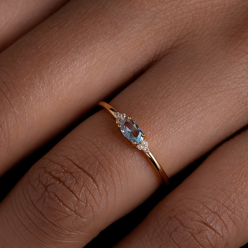 1pc of Stylish and Minimalist Golden Plated-plated Ring with Multi-colored Inlay. A Promise Ring, Elegant Party Jewelry, a Must-have Christmas Gift for Girls,Suitable for Both Men and Women